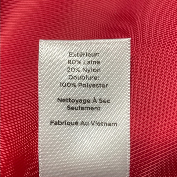 Talbots Plus Fabric woven in Italy Bold Red Trench Coat - Picture 11 of 11